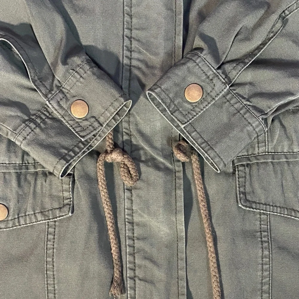 Chocolate Utility Jacket Olive Green Womens S Hooded - Picture 8 of 11